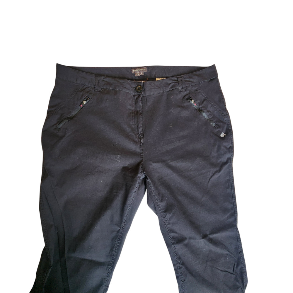 Craghoppers Hiking Pants Women's Solarshield Prostretch Trousers Black Sz 16